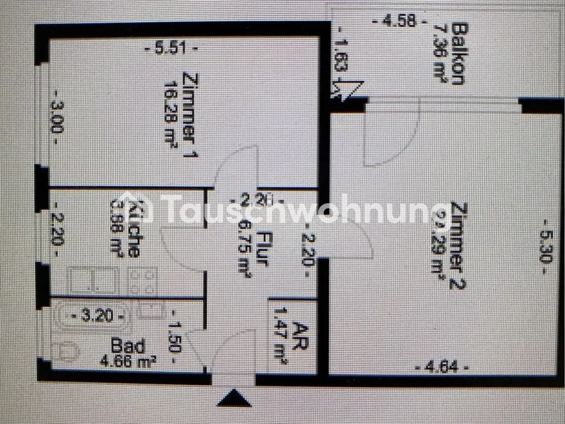 Tauschwohnung: Tauschen 2 gegen mindestens 2,5 Zimmer — photo 1
